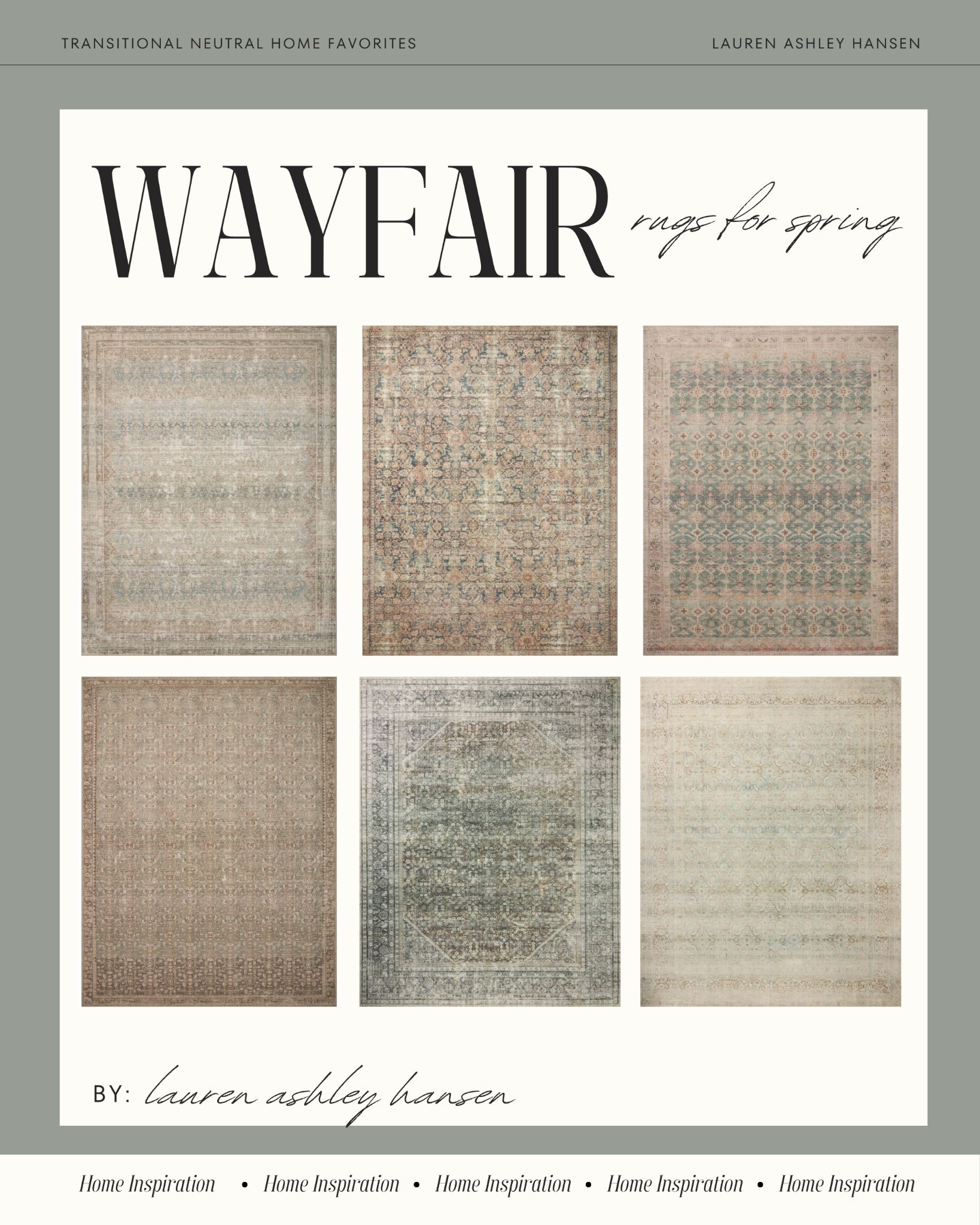 Area rug favorites that are perfect for spring! Light, airy, organic, and they all have the prettiest earthy and blue tones. We have a few in our home already! 

#LTKSaleAlert #LTKHome