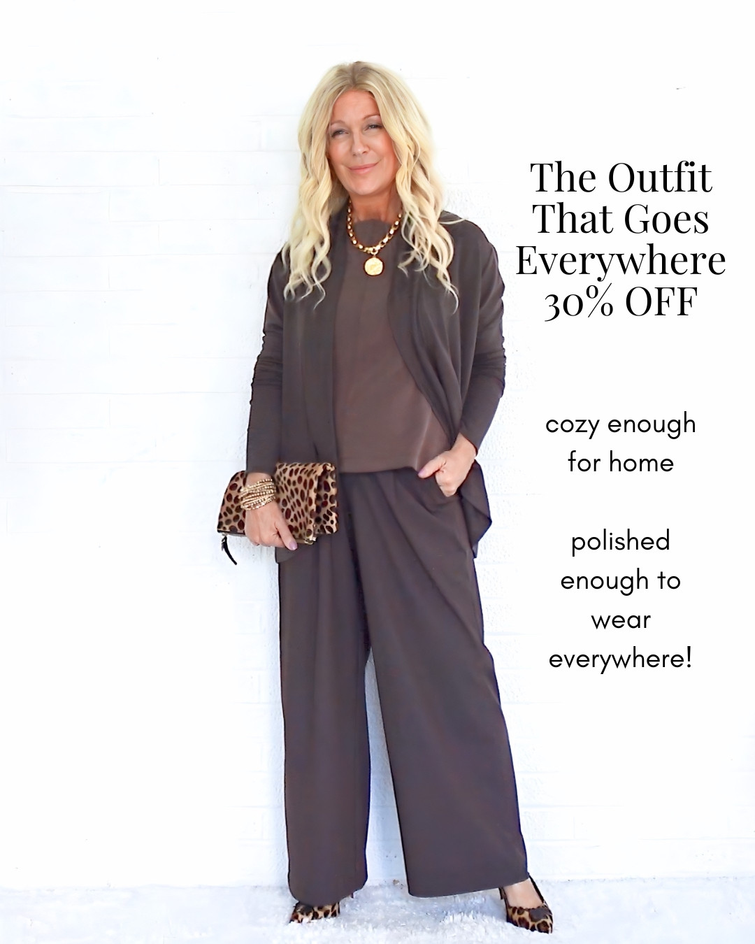 The outfit that goes EVERYWHERE is 30% off! Its cozy enough for home -polished enough to wear everywhere. 

 #LTKOver40 #LTKSaleAlert #LTKPetite
