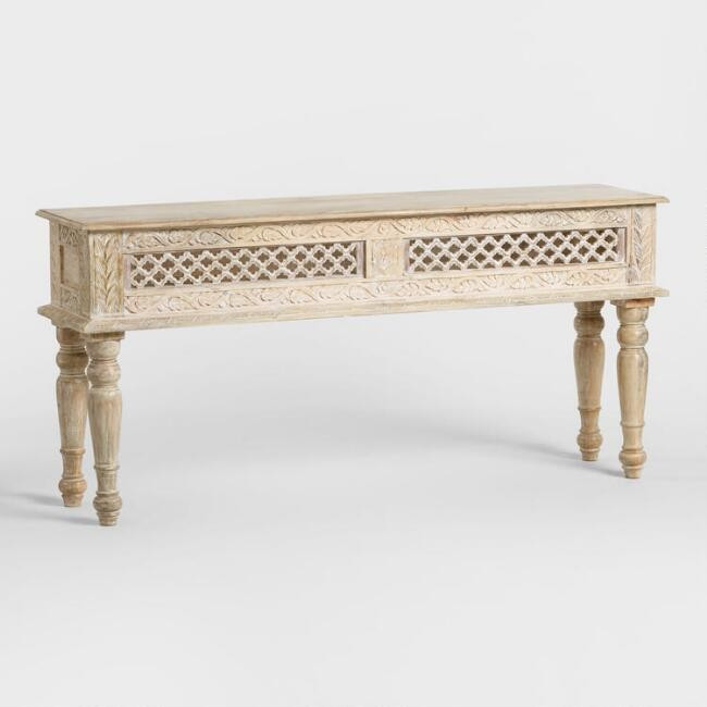 Wood Jali Console Table | World Market