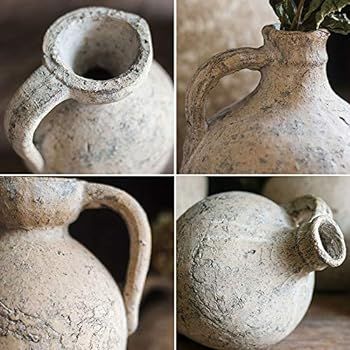 Amazon.com: BFSHY Ceramic Flower Vases,Rustic Home Décor Floral Vase,Shabby Chic Vase,for Home D... | Amazon (US)