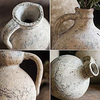 BFSHY Ceramic Flower Vases,Rustic Home Décor Floral Vase,Shabby Chic Vase,for Home Decor Living ... | Amazon (US)