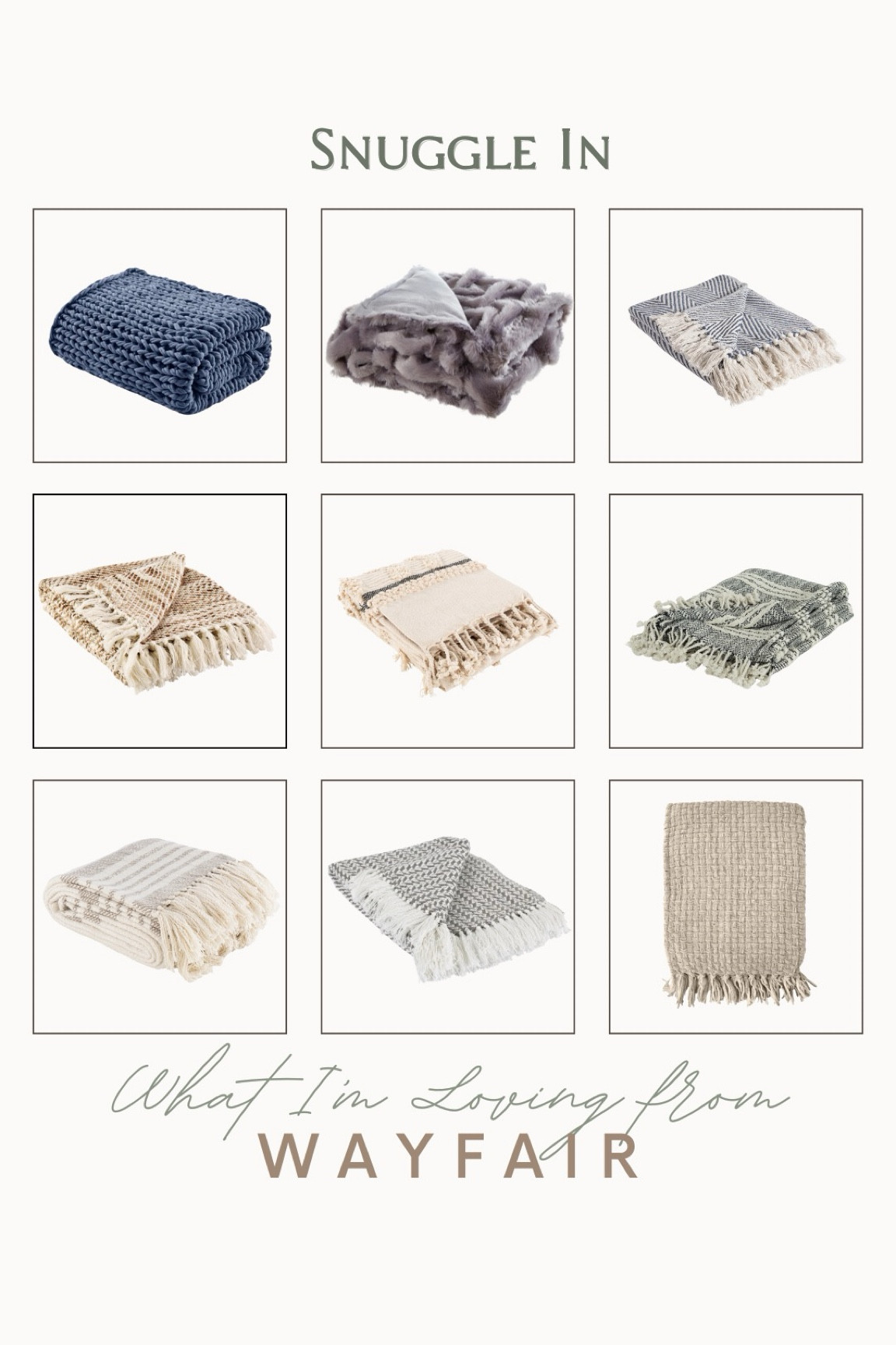 Transform your space into a cozy retreat with these luxurious throws from Wayfair 🛋️✨. Perfect for snuggling in style, each piece combines warmth with timeless elegance. Discover what I’m loving and elevate your home comfort today! 🏡❤️

#LTKHome #LTKStyleTip #LTKxWayfair