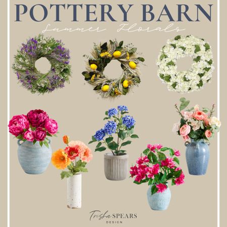 Pottery Barn Home / Pottery Barn Summer Florals / Summer Greenery / Summer Wreaths / Colorful Faux Stems / Faux Florals / Summer Home Decor 

#LTKSeasonal #LTKstyletip #LTKhome