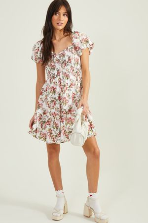 Cassia Floral Puff Sleeve Dress | Altar'd State