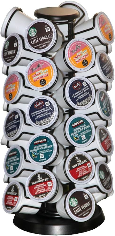 K Cups Holder,K Cup Carousel, Coffee Pods Storage Organizer Stand,Comes All in One Piece,No Assem... | Amazon (US)