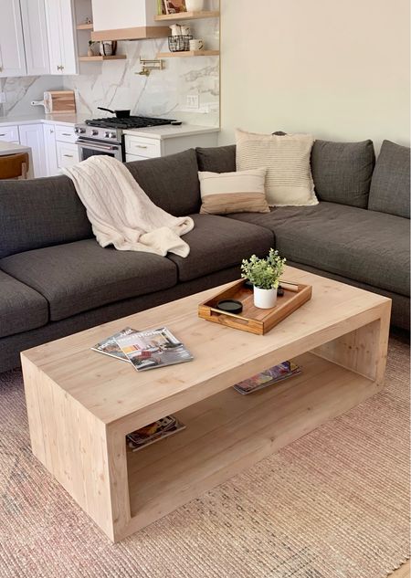 So happy we went with this natural wood coffee table. It’s great for featuring coffee table books and other home decor like a tray or candles. Works with so many styles like our mid-century modern living room & kitchen. 

Couch
Sectional
Chaise sofa
L shape sofa
Wood tray
Gold accents
Area rug
Bedroom
Faux plant

#LTKunder50 #LTKsalealert #LTKhome