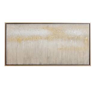 StyleCraft Contemporary Abstract Gold Wood Framed Canvas Wall Art WI33274DS - The Home Depot | The Home Depot