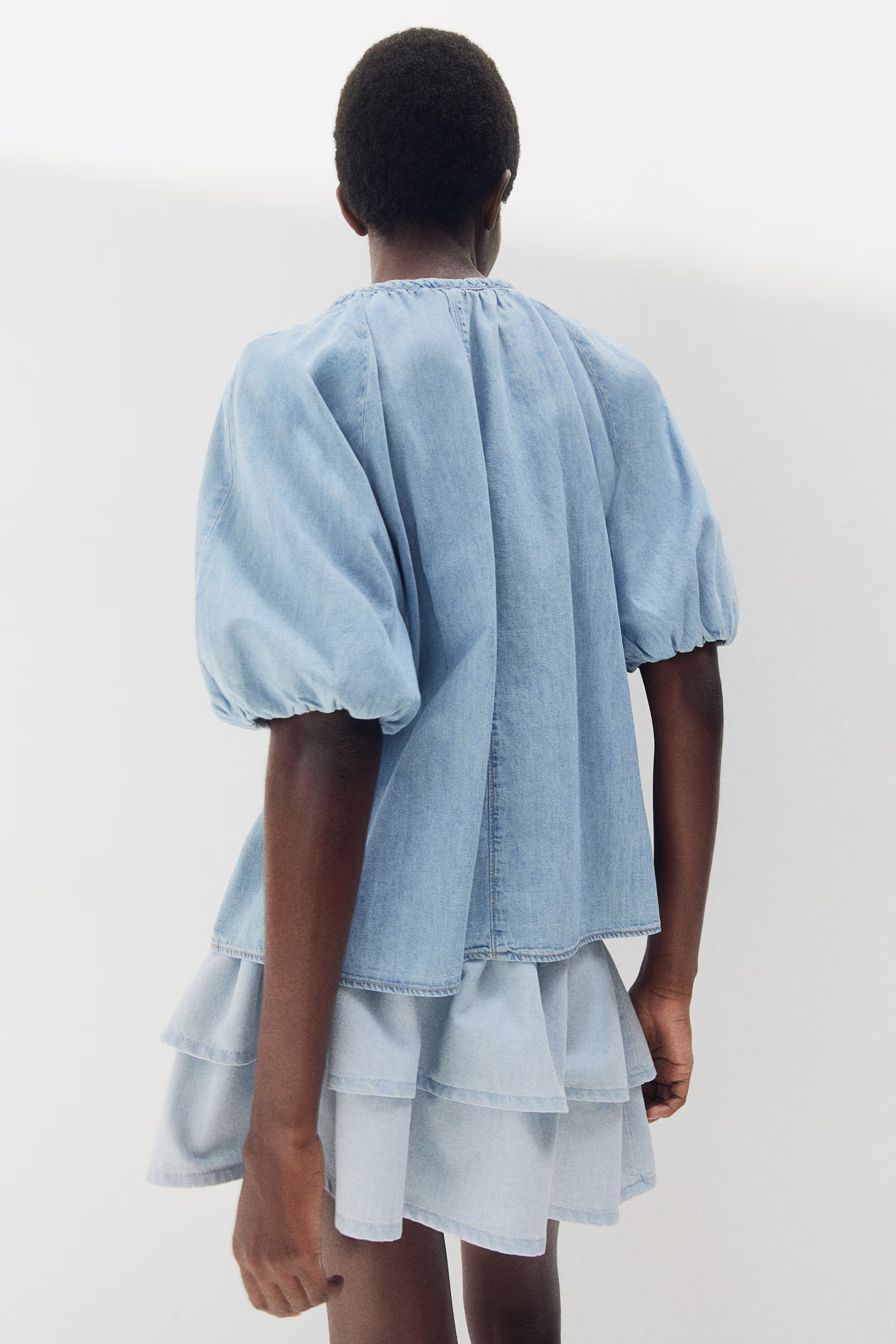 Tie-neck Denim Blouse | H&M (US + CA)