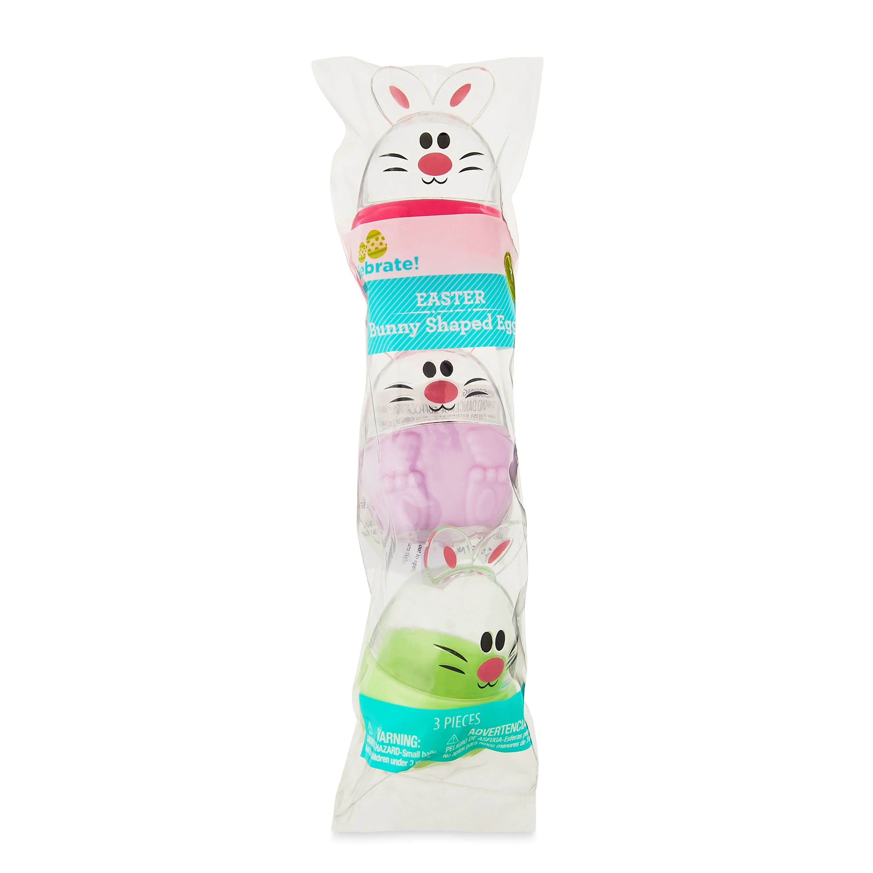 Easter Bunny Shaped Eggs, 3 Count, by Way To Celebrate | Walmart (US)