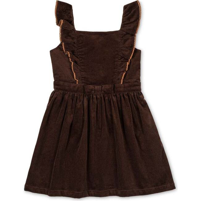 Hope & Henry | Baby Organic Corduroy Ruffle Jumper, Chocolate | Organic Cotton (Brown, Size 6-12M) | Maisonette | Maisonette
