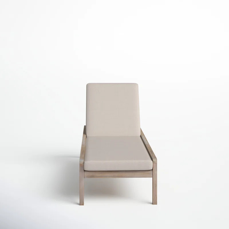 Amina Outdoor Solid Wood Acacia Chaise Lounge | Wayfair North America