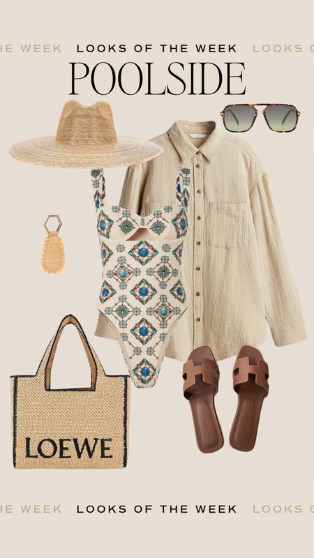 Styled outfit idea for summer for pool side or beach 