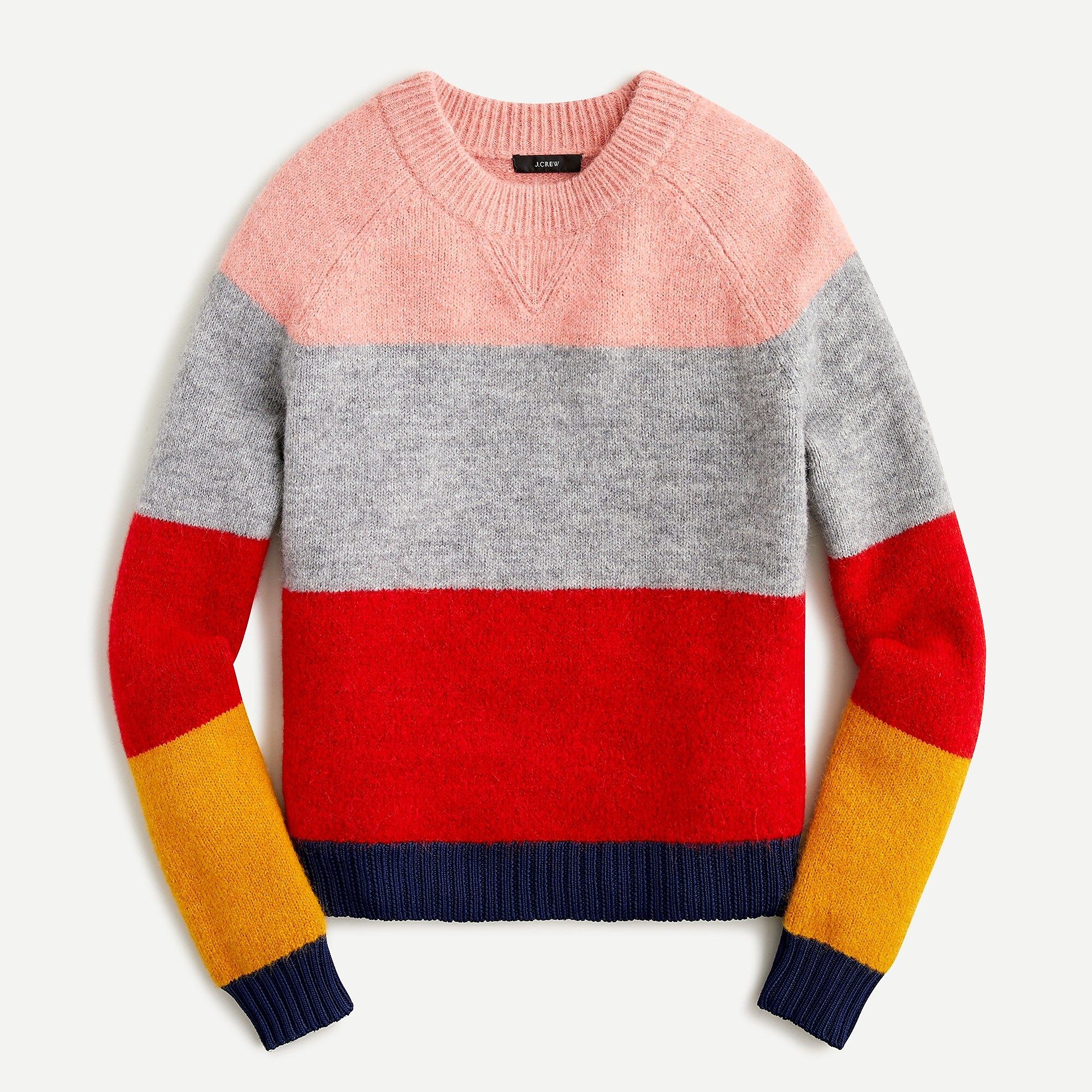 Colorblock crewneck sweater | J.Crew US