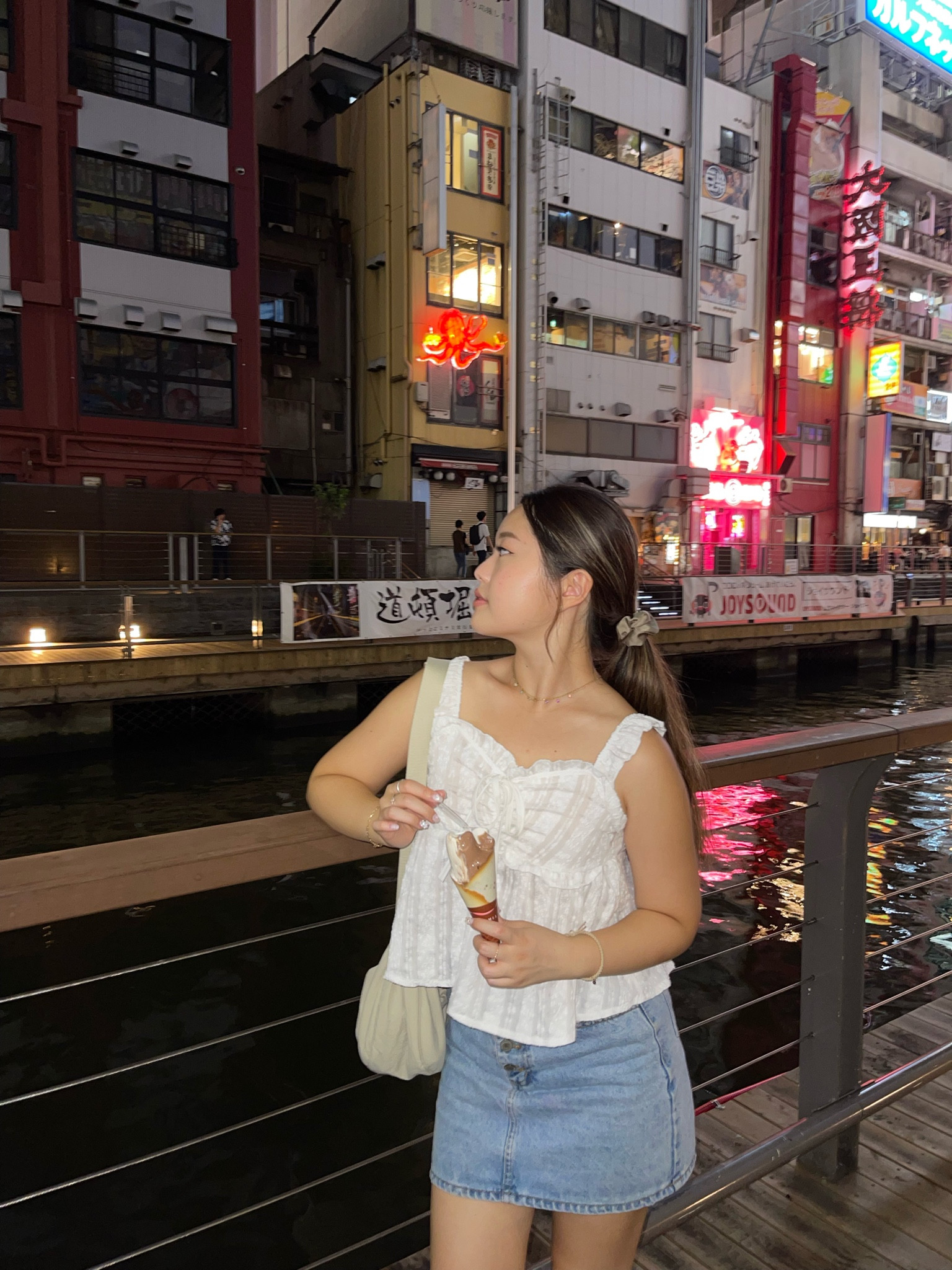 night life denim skirt Osaka outfit 🌃

#LTKtravel #LTKCyberWeek #LTKstyletip