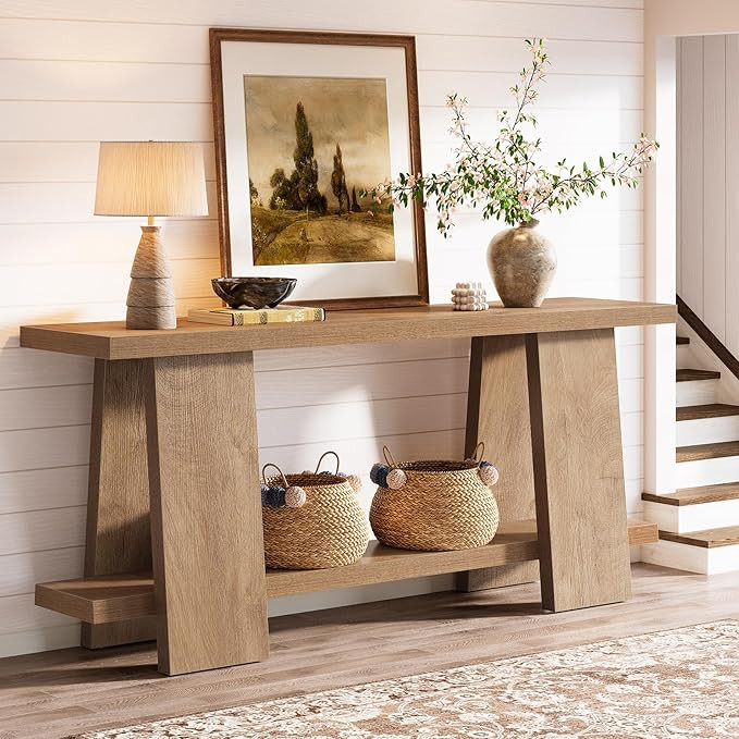 Tribesigns 70.9-Inch Long Console Table, 2-Tier Narrow Sofa Table Behind the Couch for Living Roo... | Amazon (US)