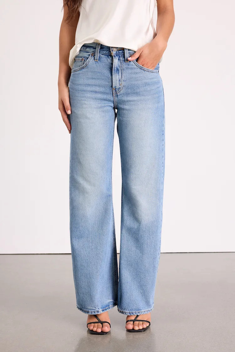 Loose Boot Medium Wash Mid-Rise Jeans | Lulus