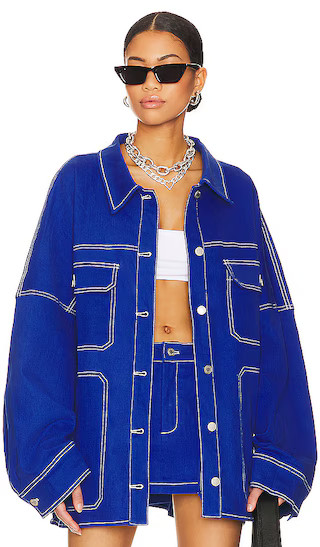 Cooper Jacket in Cobalt | Revolve Clothing (Global)