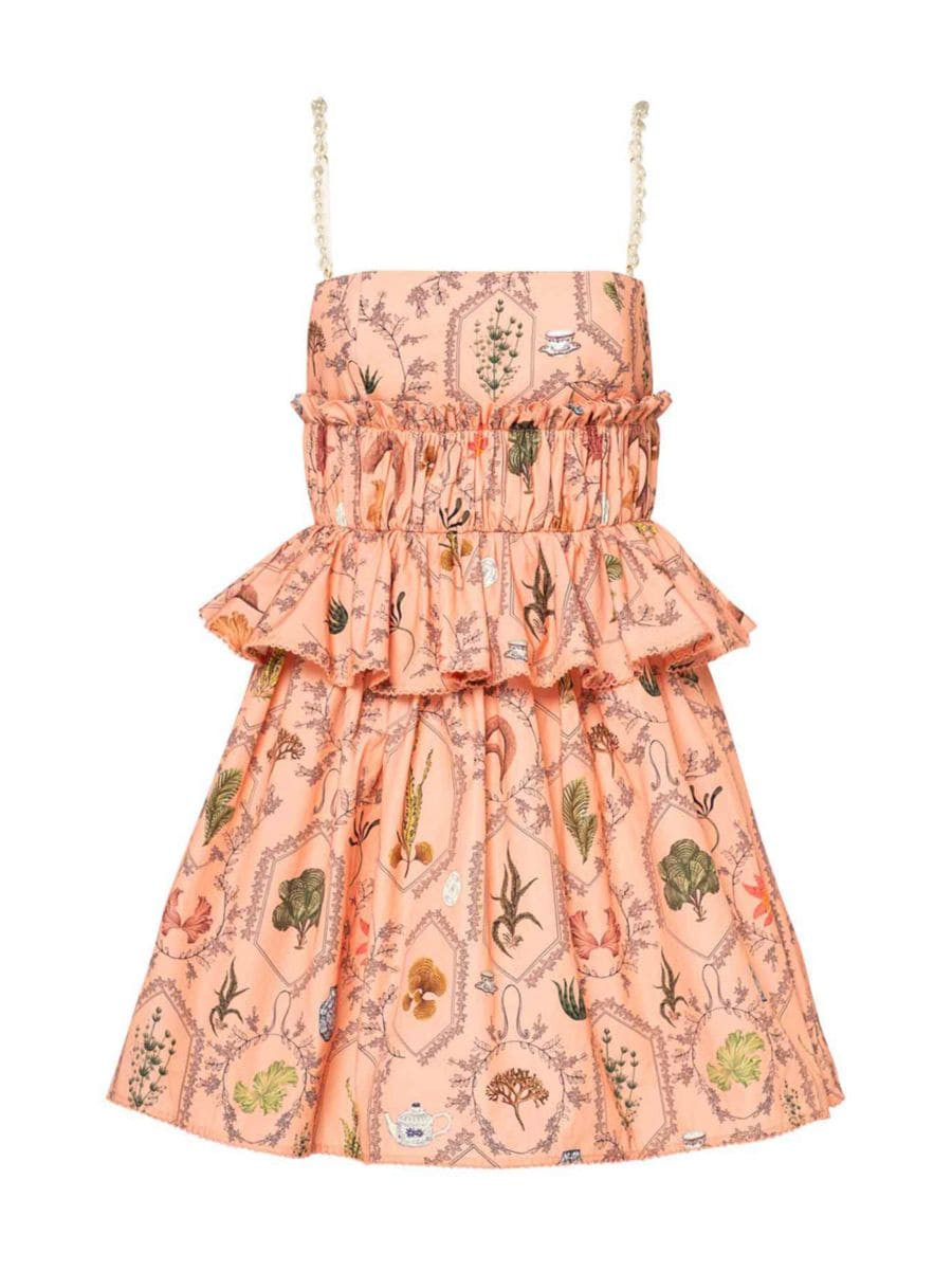 Salvador Encaje Beaded Cotton Minidress | Saks Fifth Avenue