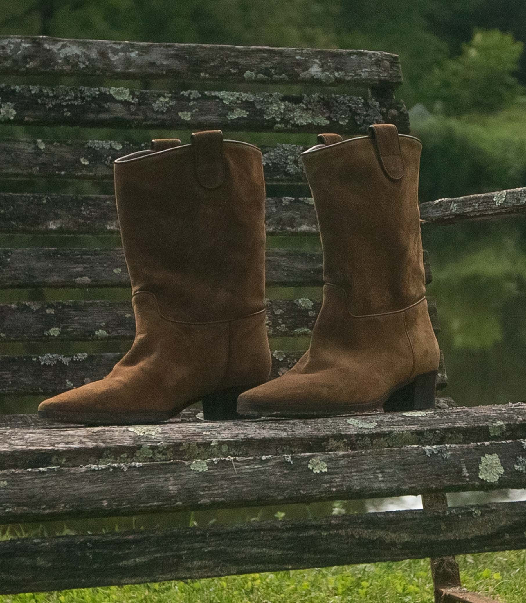 Demi Riviera Boot - Moutarde Suede | DÔEN | DOEN