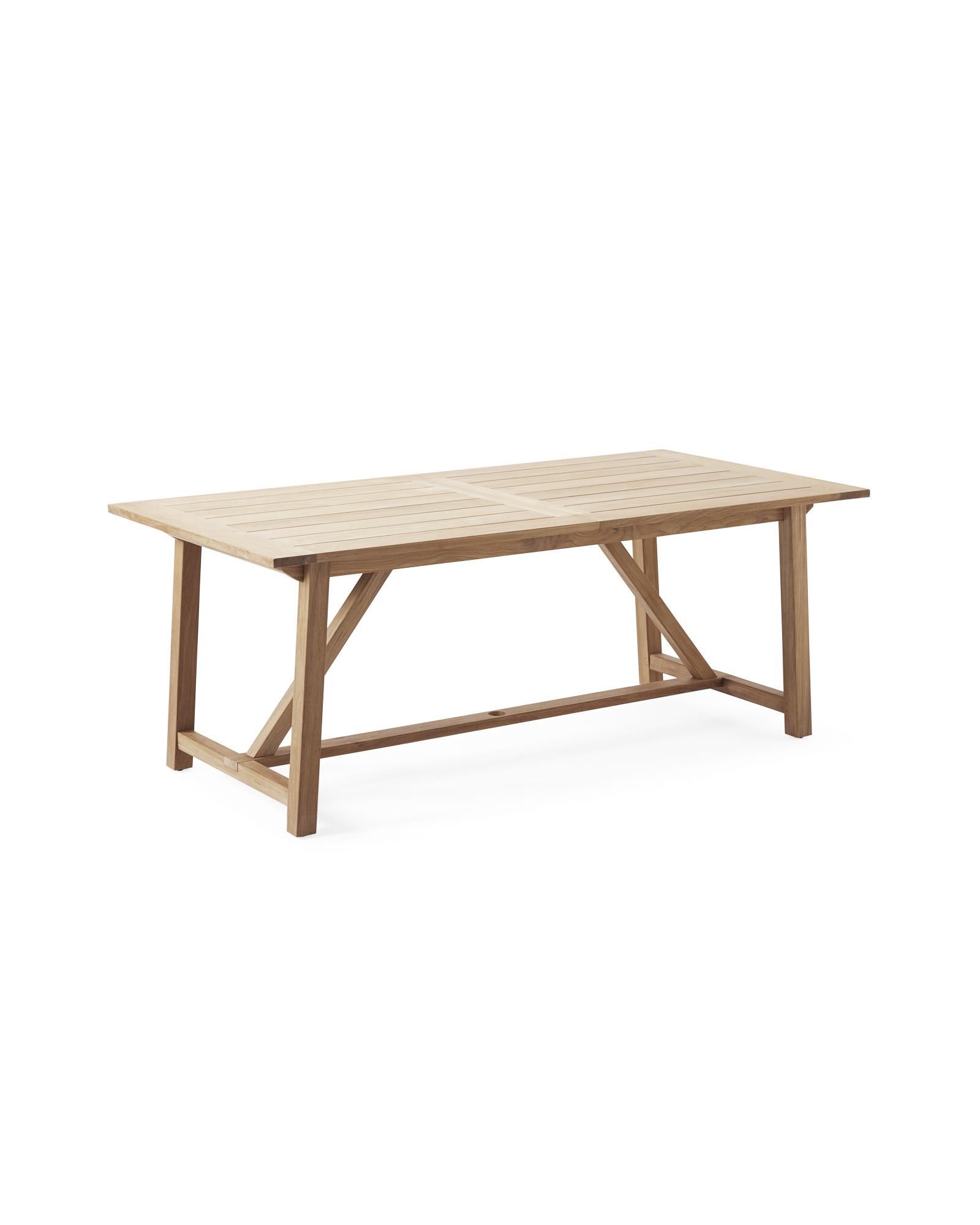 Crosby Teak Expandable Dining Table | Serena and Lily