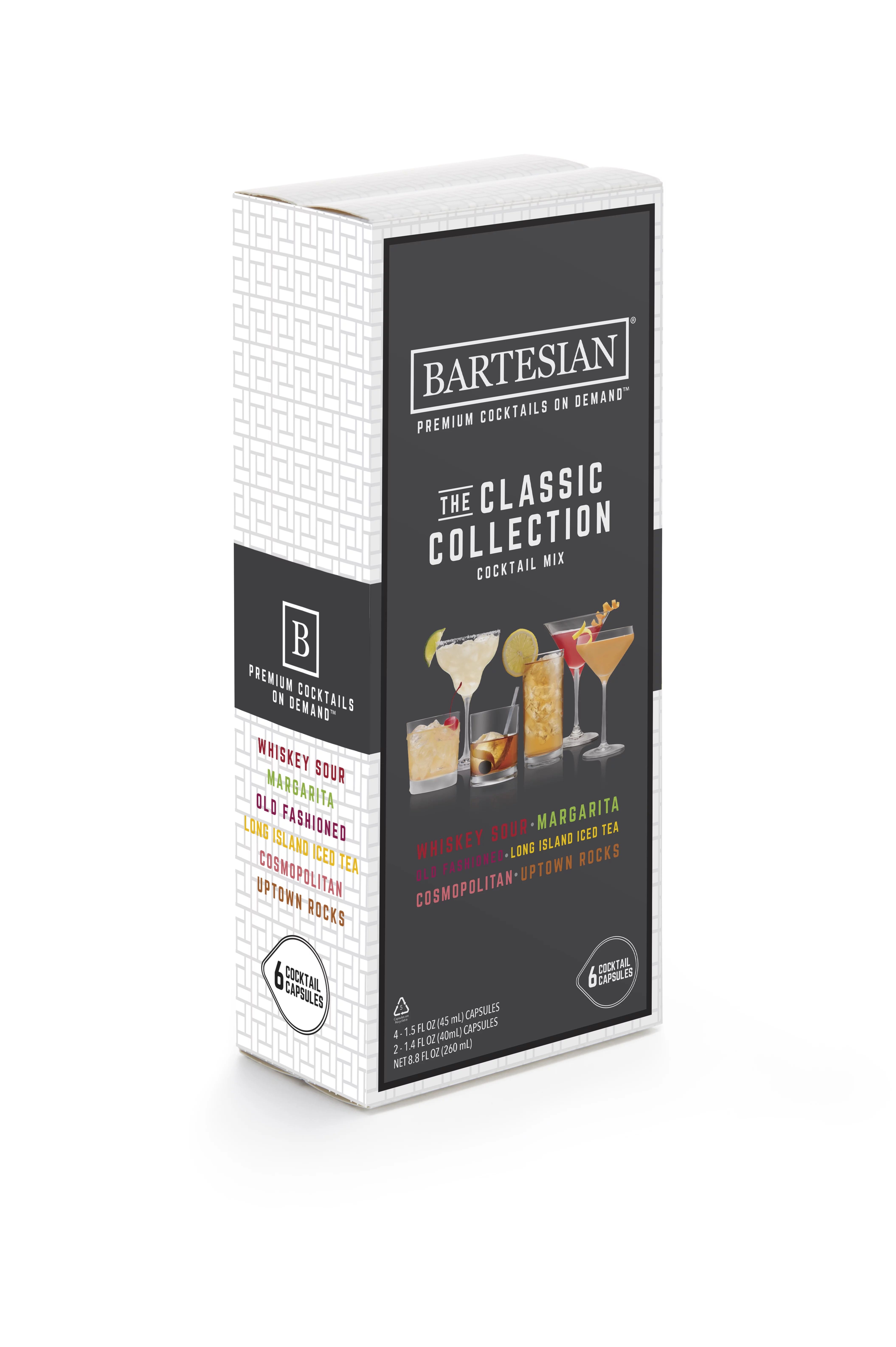 Bartesian The Classic Collection Cocktail Drink Mixes Capsules, Variety Pack of 6 - 1.5 OZ Cockta... | Walmart (US)
