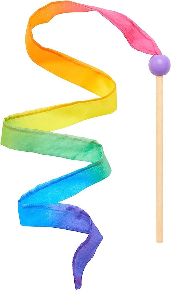 Sarah's Silks Mini Rainbow Streamer - Long Ribbon Wand for Kids, Pretend Play, Dance, Baton Stick... | Amazon (US)
