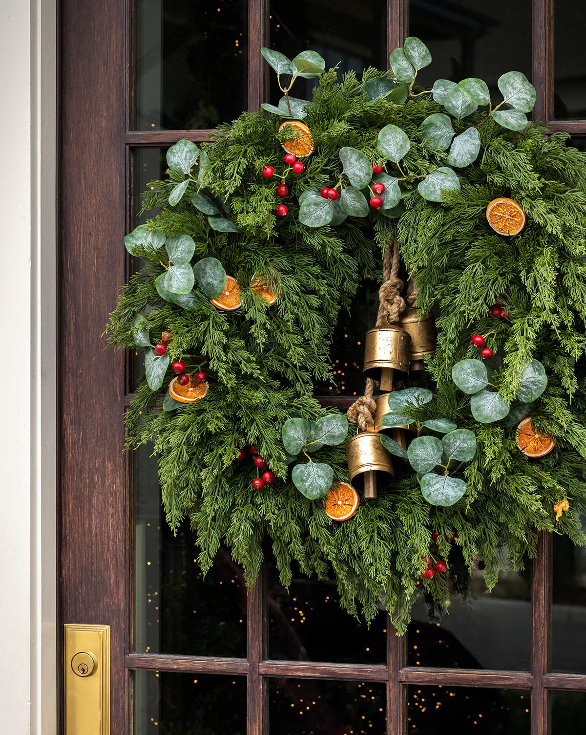 30" Orange & Eucalyptus Faux Wreath | McGee & Co. (US)