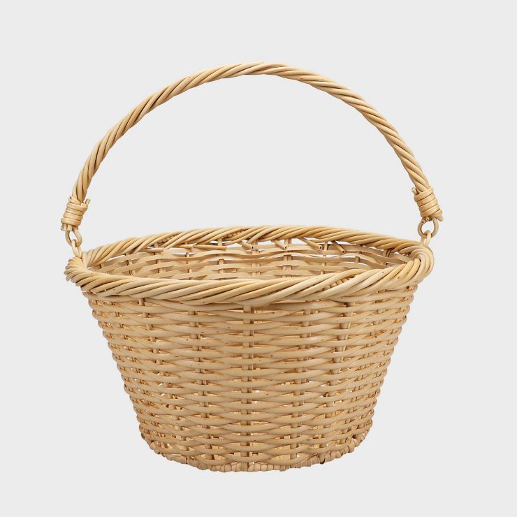 12" Round Plastic Willow Decorative Easter Basket - Spritz™ | Target