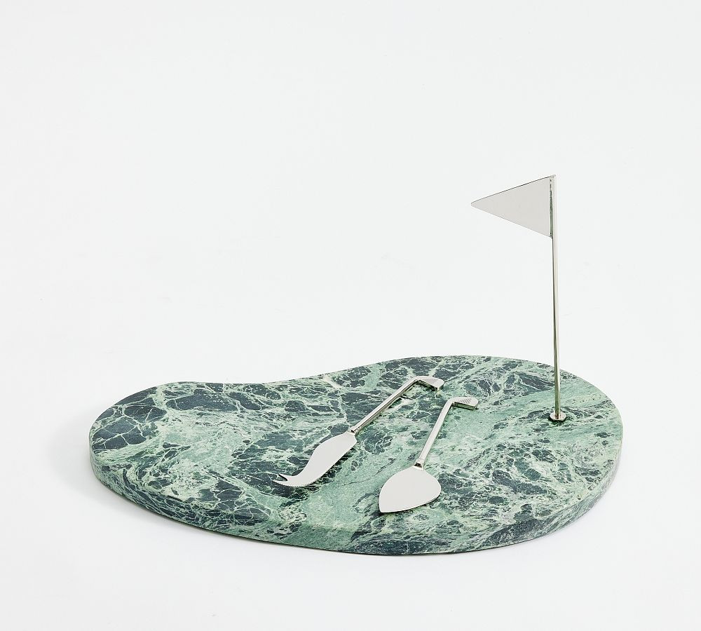 Figural Golf Marble Cheese Board & Cheese Knives Set | Pottery Barn (US)