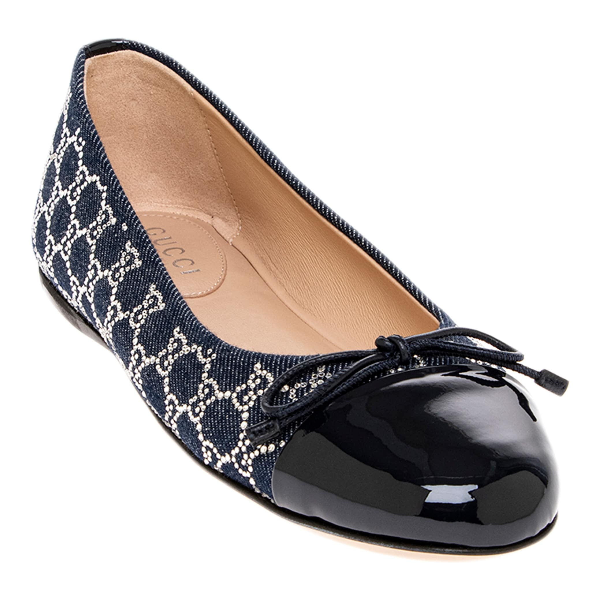 Gucci GG Crystal Ballet Flats | Overstock
