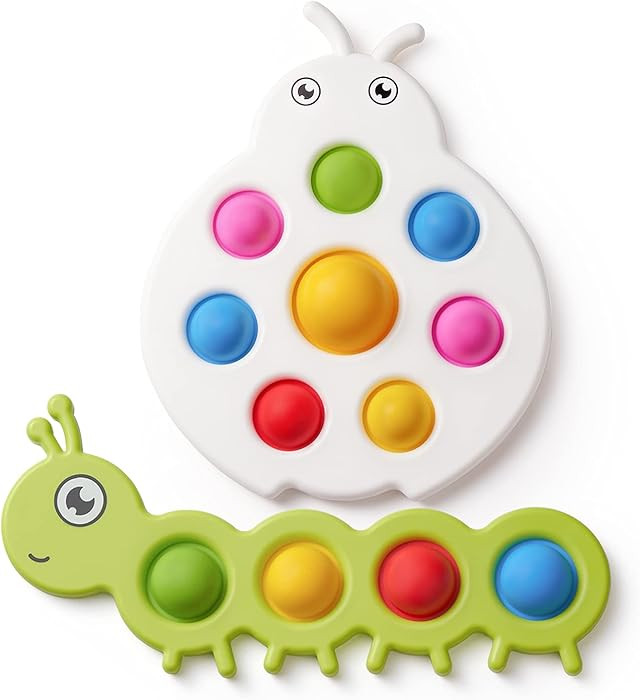 LiKee Fidget Popper Sensory Baby Toys for 10+ Months, Christmas Stocking Stuffers Push and Poppin... | Amazon (US)