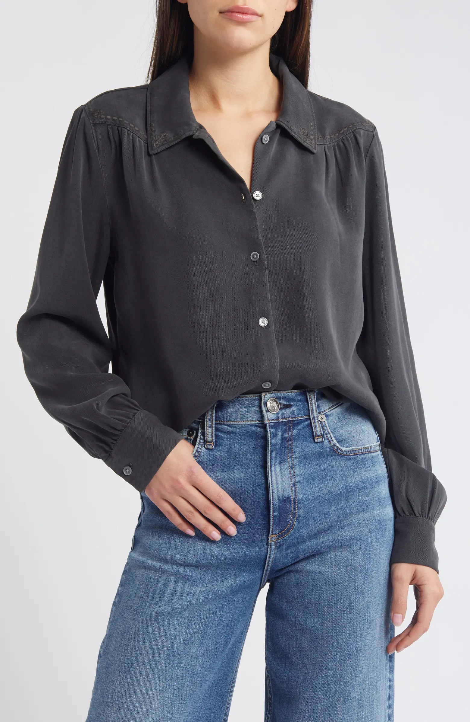 Treasure & Bond Embroidered Button-Up Shirt | Nordstrom | Nordstrom