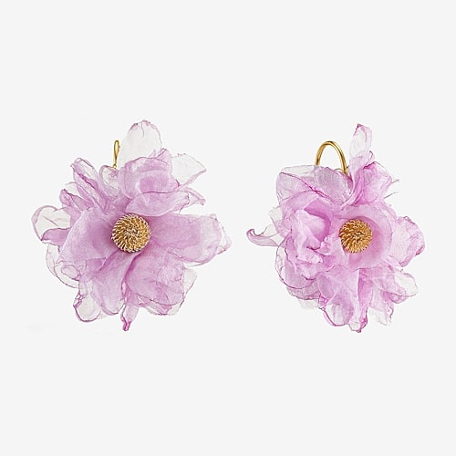 Bijoux Bar Womens Flower Drop Earrings, One Size, Purple | JCPenney