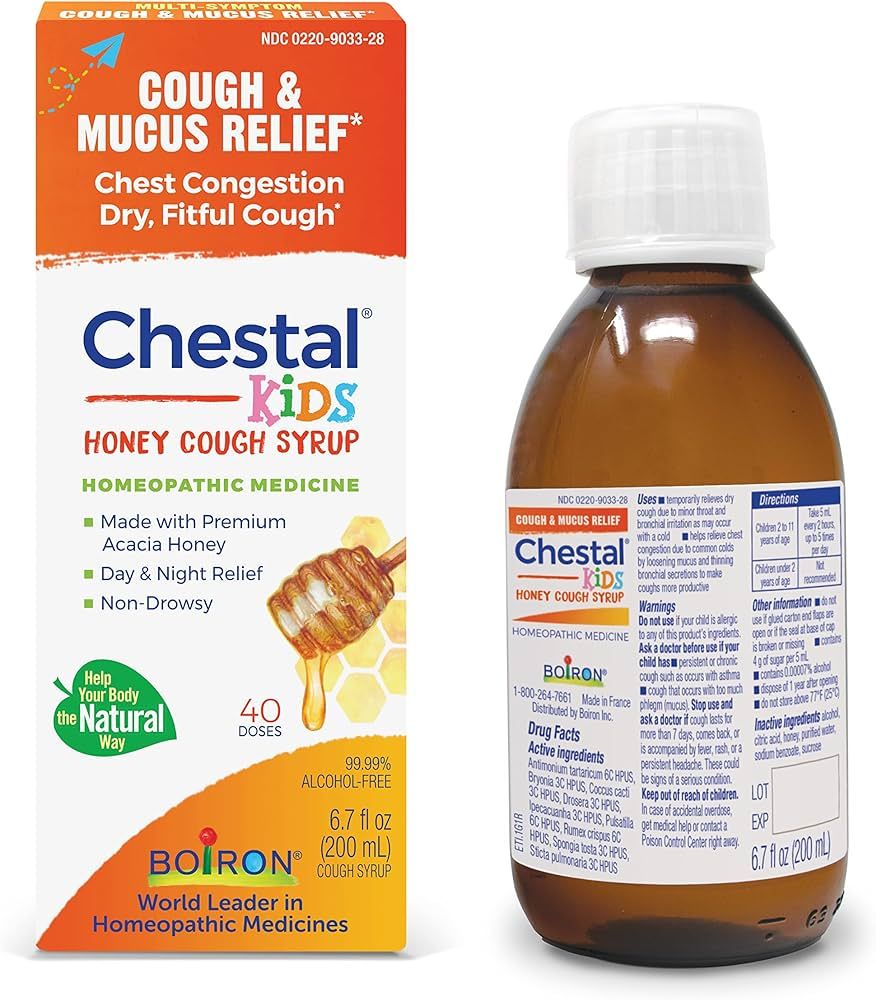 Boiron Chestal Honey Children's Cough Syrup for Nasal and Chest Congestion, Runny Nose, and Sore ... | Amazon (US)