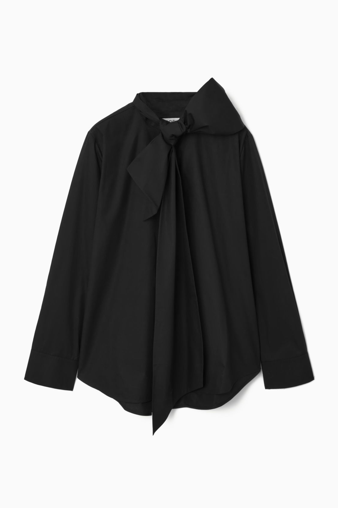 OVERSIZED BOW-DETAIL BLOUSE - BLACK - Shirts - COS | COS (US)