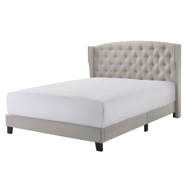Fort Calhoun Tufted Upholstered Low Profile Platform Bed | Wayfair North America