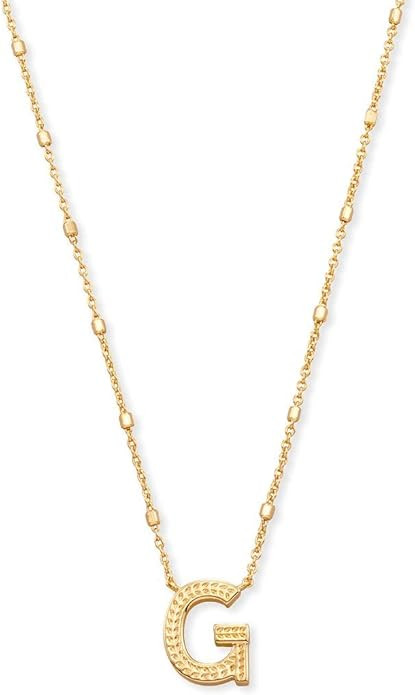 Kendra Scott Letters A-Z Pendant Necklace for Women, Fashion Jewelry, 14k Gold-Plated Brass | Amazon (US)