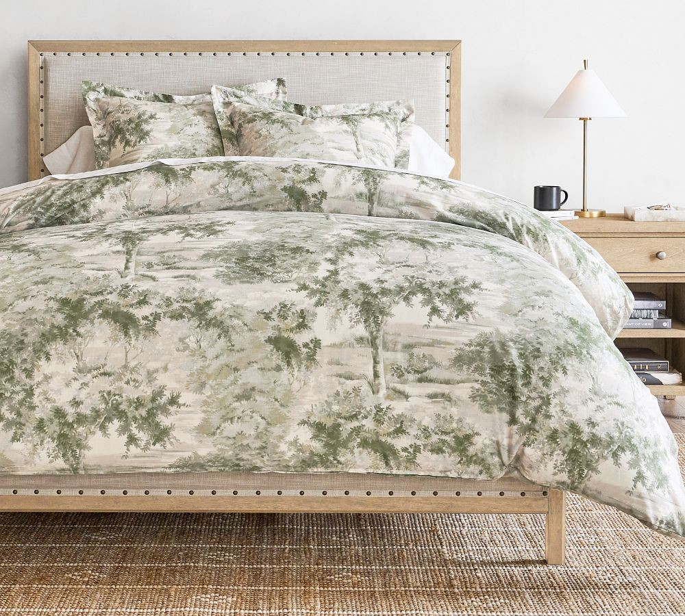 Jardin Toile Duvet, Green, King/Cal. King | Pottery Barn (US)