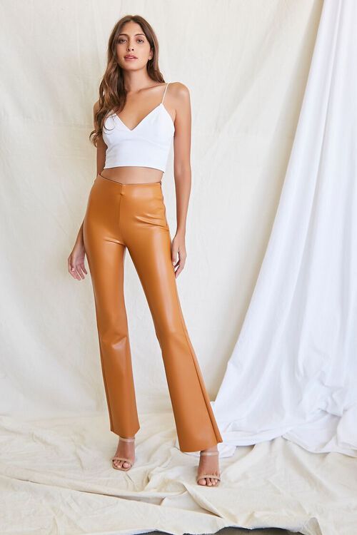 Faux Leather Flare Pants | Forever 21 (US)