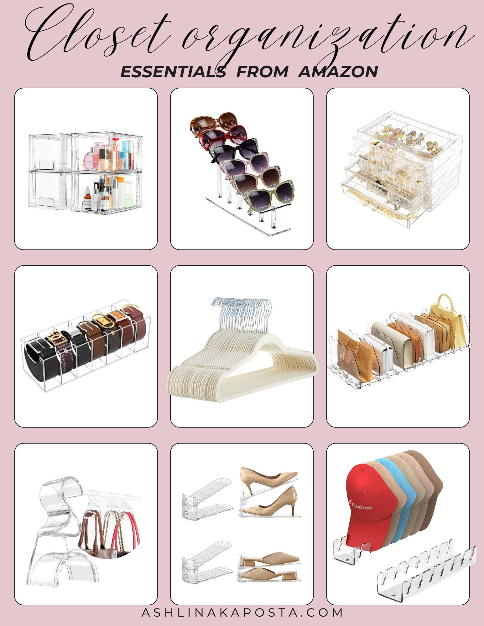 Here are some closet organization essentials from Amazon to help keep your wardrobe neat and stylish! From sleek hangers to versatile drawers and stylish storage boxes, these items will transform your closet and make it easier to find your favorite outfits. Perfect for keeping shoes, accessories, and handbags organized. #ClosetOrganization #AmazonFinds #WardrobeEssentials 

 #LTKHome