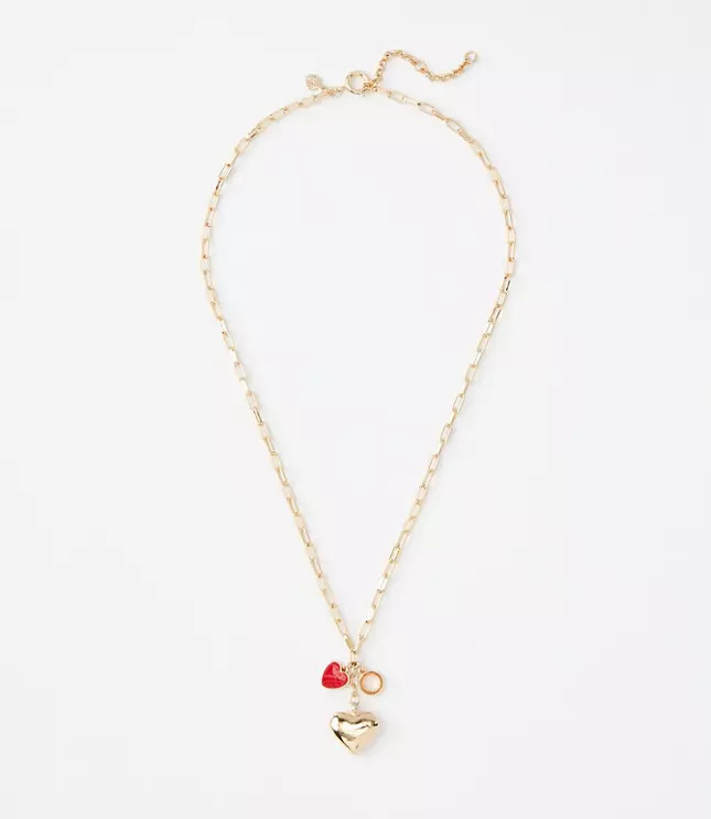 Heart Cluster Charm Necklace | LOFT