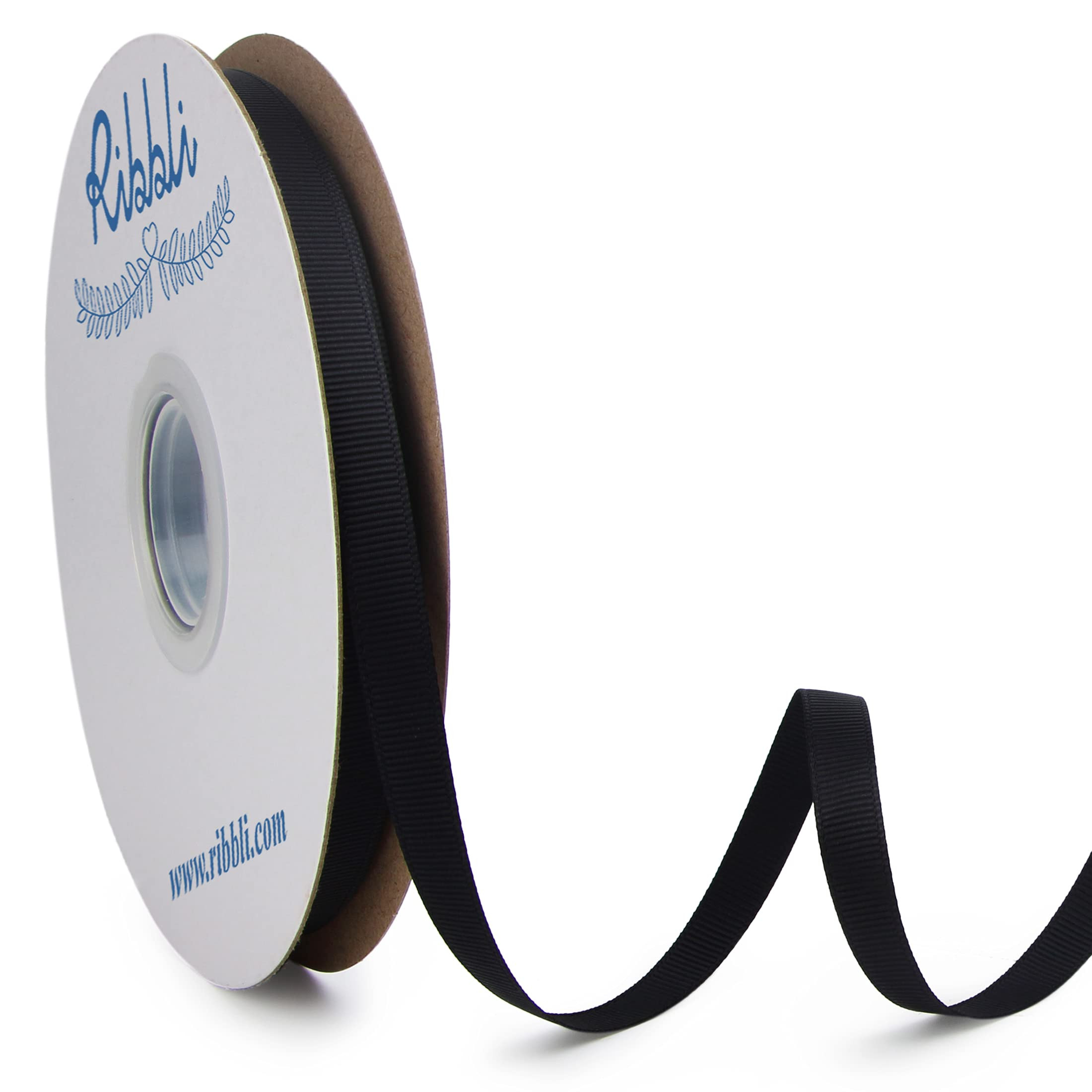 Ribbli Black Grosgrain Ribbon, 3/8 inches x Continuous 50 Yards, Use for Bows DIY Hair Accessorie... | Amazon (US)