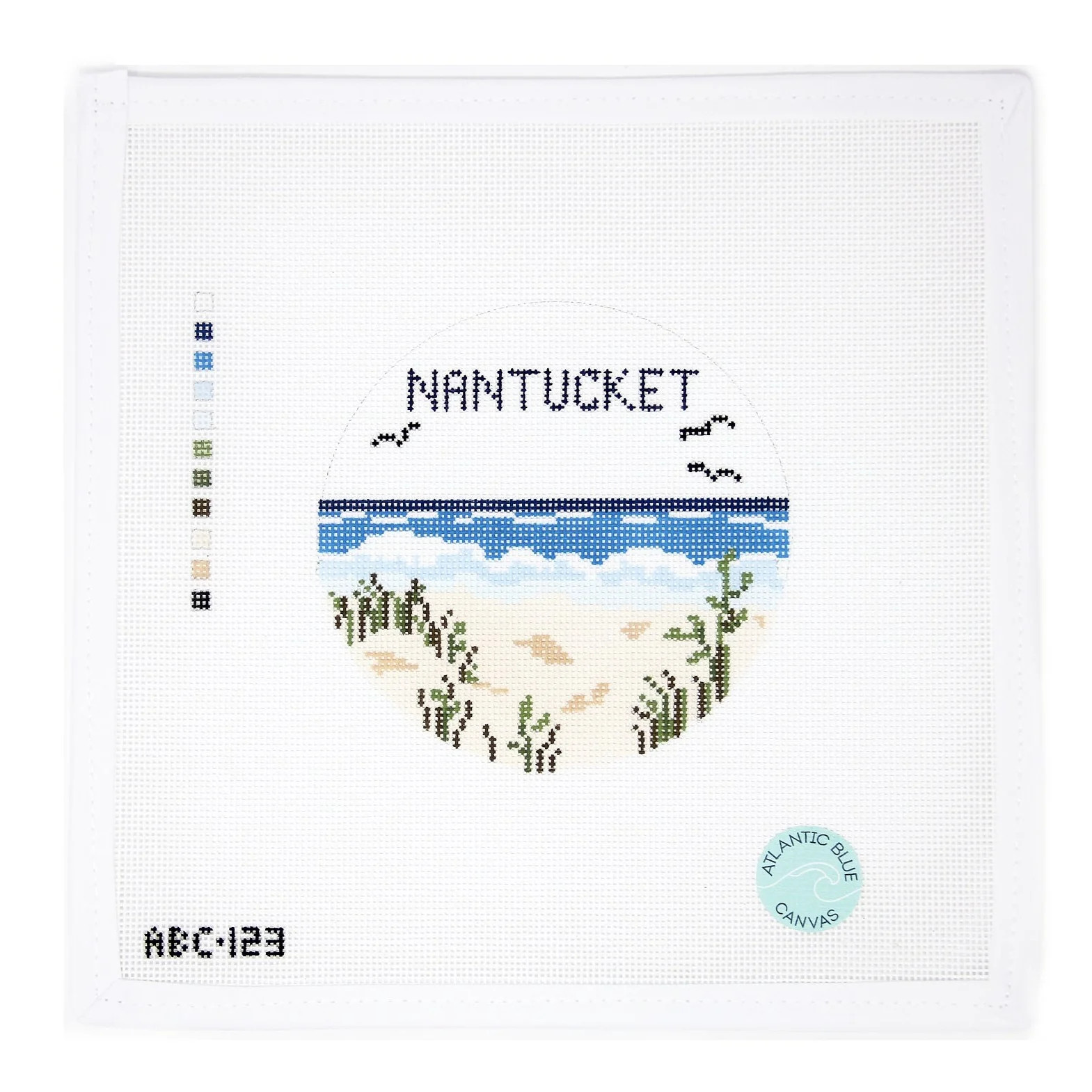 Nantucket Travel Round | Greystone Needlepoint