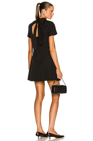 Staud Mini Ilana Dress in Black | FWRD | FWRD 