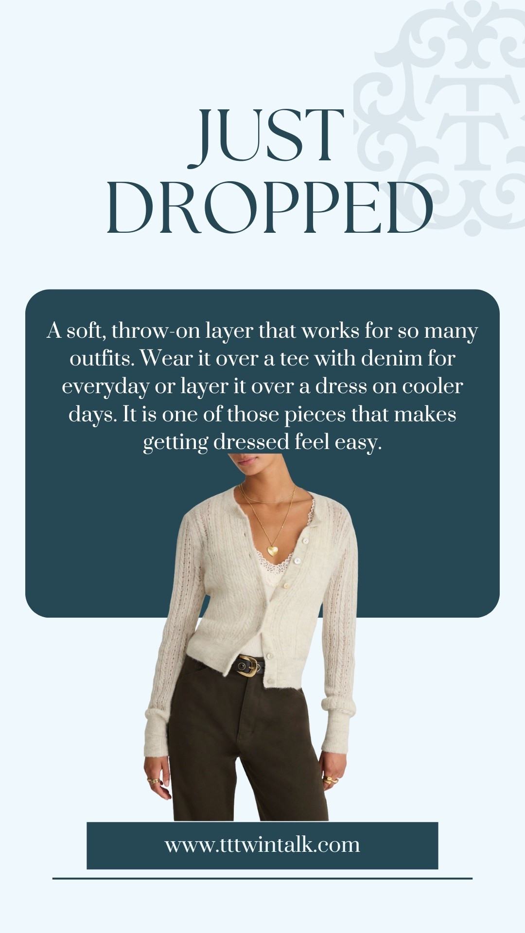 A soft, throw-on layer that works for so many outfits. Wear it over a tee with denim for everyday or layer it over a dress on cooler days. It is one of those pieces that makes getting dressed feel easy.

#LTKOver40 #LTKSeasonal #LTKMidsize