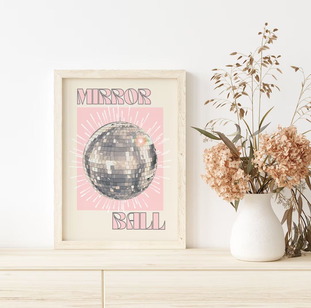 Taylor Swift Mirror Ball Poster, Mirror Ball Digital Download, Trendy Prints, Girly Wall Art Funk... | Etsy (US)