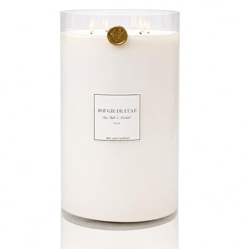 Big Ass Candle | Massive 20lb Luxury Candle, 300oz, 1000 Hours | Sea Salt & Orchid | Sea Salt, Jasmine, Lily | Natural Coconut-Soy Wax | by Big Ass Luxuries | As Seen On Shark Tank | Amazon (US)