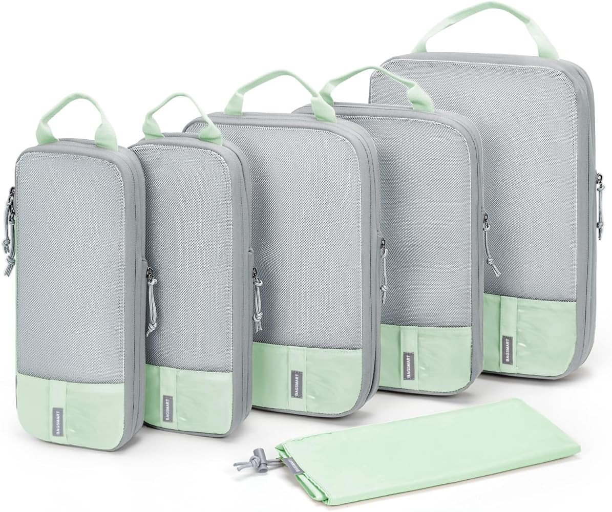 BAGSMART 6 Set/4 Set/2 Set Compression Packing Cubes for Travel, Lightweight Vacation Travel Esse... | Amazon (US)
