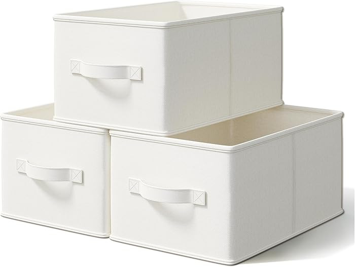 LayerSpace Fabric Storage Bins | Closet Bin Shelf Organizer Shelf Basket | Collapsible Linen Clos... | Amazon (US)