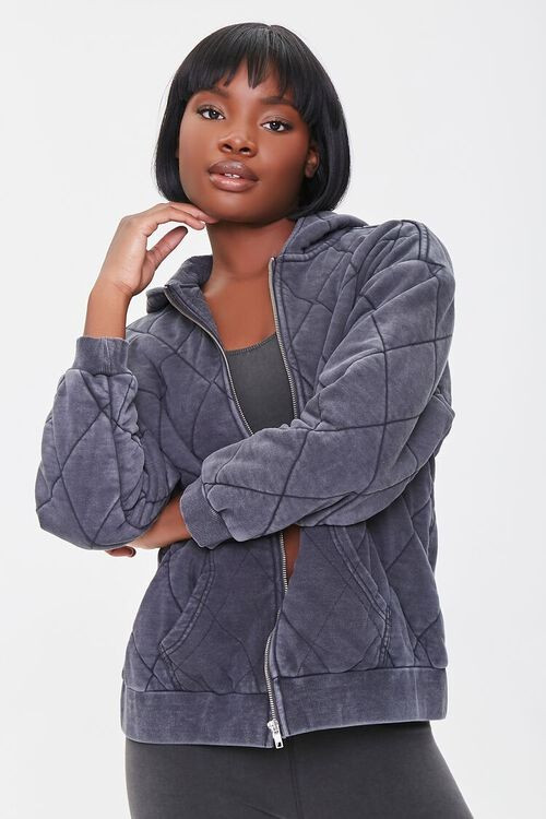 Quilted Zip-Up Hoodie | Forever 21 (US)